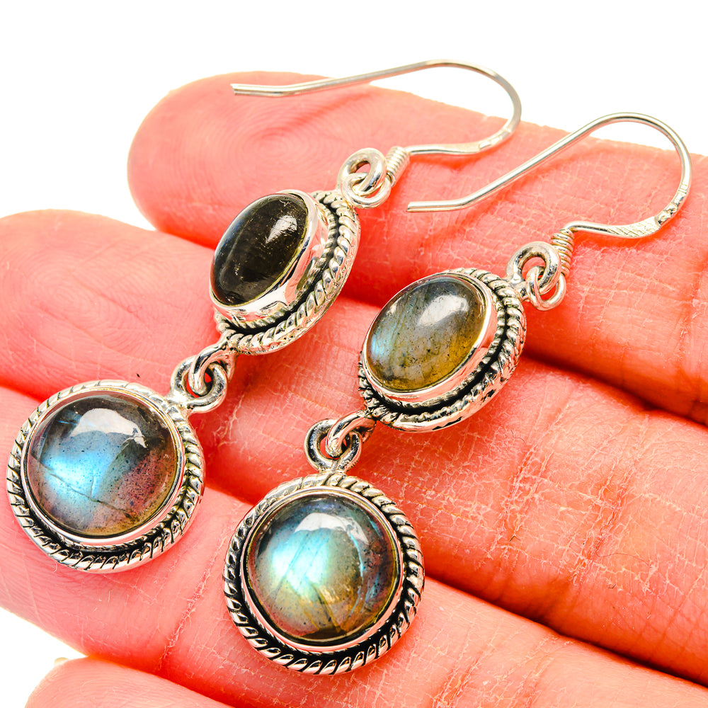 Labradorite Earrings handcrafted by Ana Silver Co - EARR423178