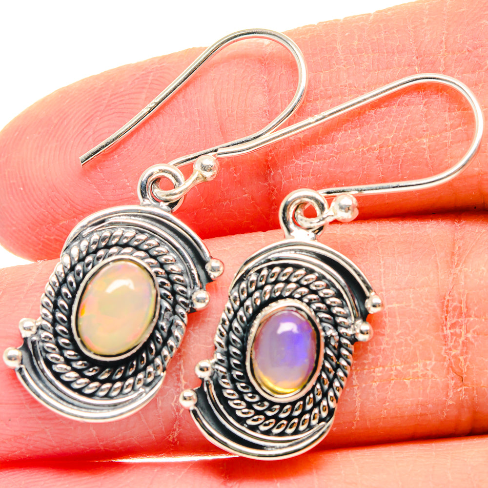 Ethiopian Opal Earrings handcrafted by Ana Silver Co - EARR423181