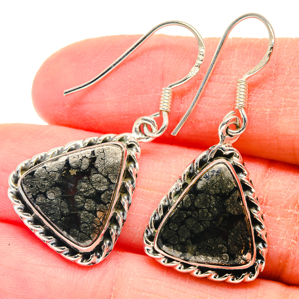 Pyrite Agate Earrings handcrafted by Ana Silver Co - EARR423183