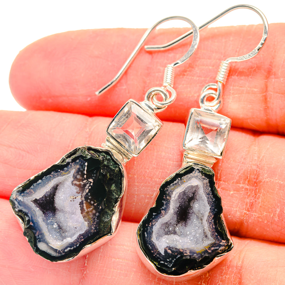 Coconut Geode Druzy Earrings handcrafted by Ana Silver Co - EARR423184