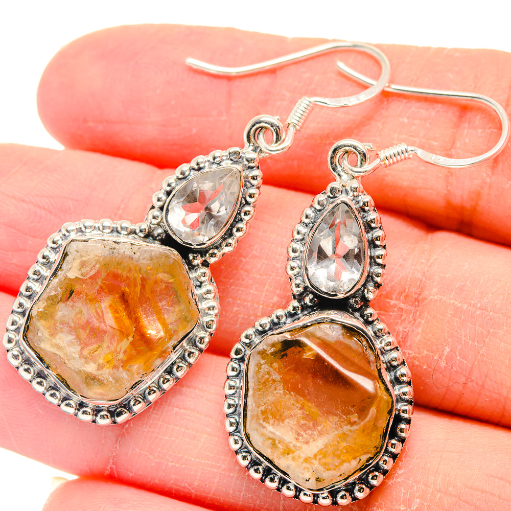 Citrine Earrings handcrafted by Ana Silver Co - EARR423185