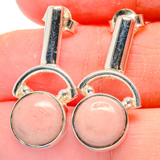 Pink Opal Earrings handcrafted by Ana Silver Co - EARR423193