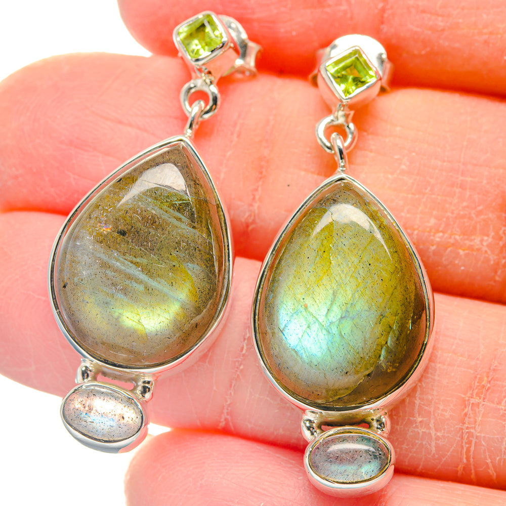 Labradorite Earrings handcrafted by Ana Silver Co - EARR423201