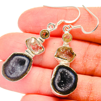 Coconut Geode Druzy Earrings handcrafted by Ana Silver Co - EARR423205