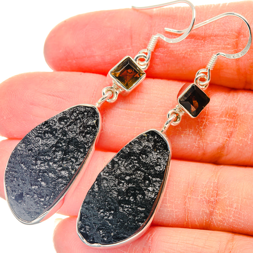 Tektite Earrings handcrafted by Ana Silver Co - EARR423207