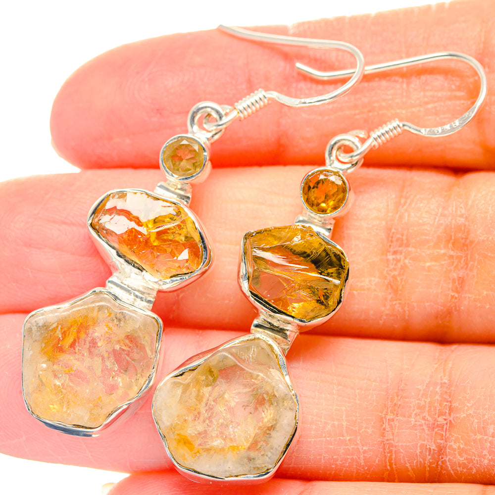 Citrine Earrings handcrafted by Ana Silver Co - EARR423208