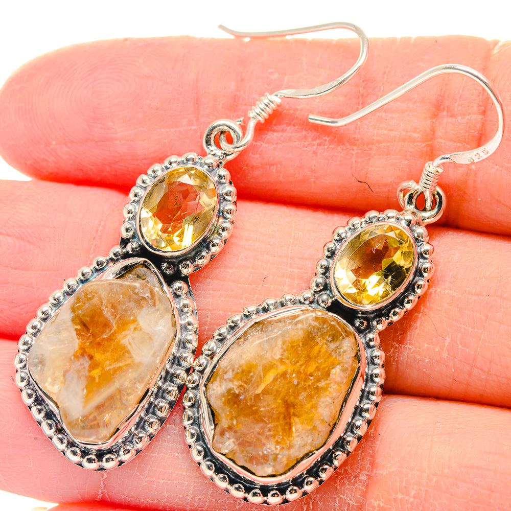 Citrine Earrings handcrafted by Ana Silver Co - EARR423213