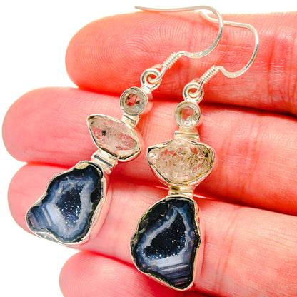Coconut Geode Slice Earrings handcrafted by Ana Silver Co - EARR423220