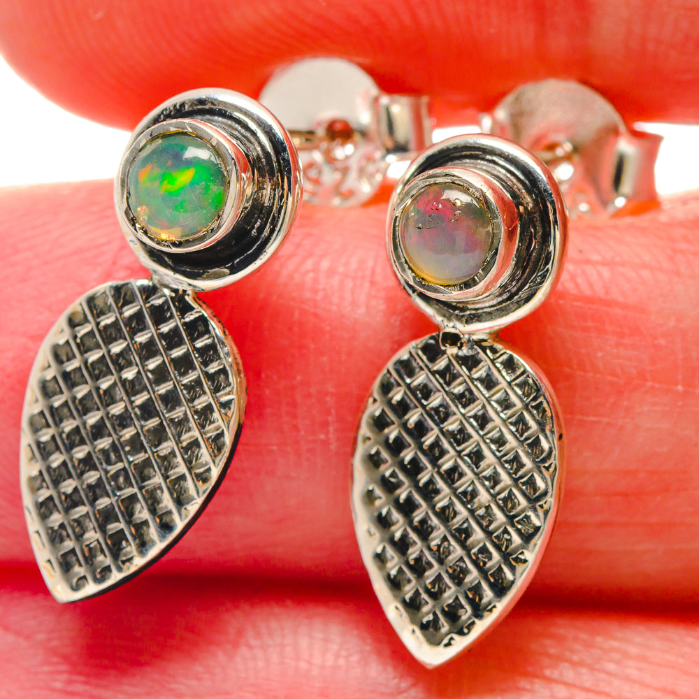Ethiopian Opal Earrings handcrafted by Ana Silver Co - EARR423224