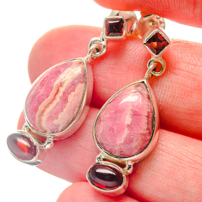 Rhodochrosite Earrings handcrafted by Ana Silver Co - EARR423229
