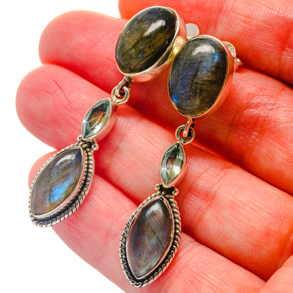 Labradorite Earrings handcrafted by Ana Silver Co - EARR423231