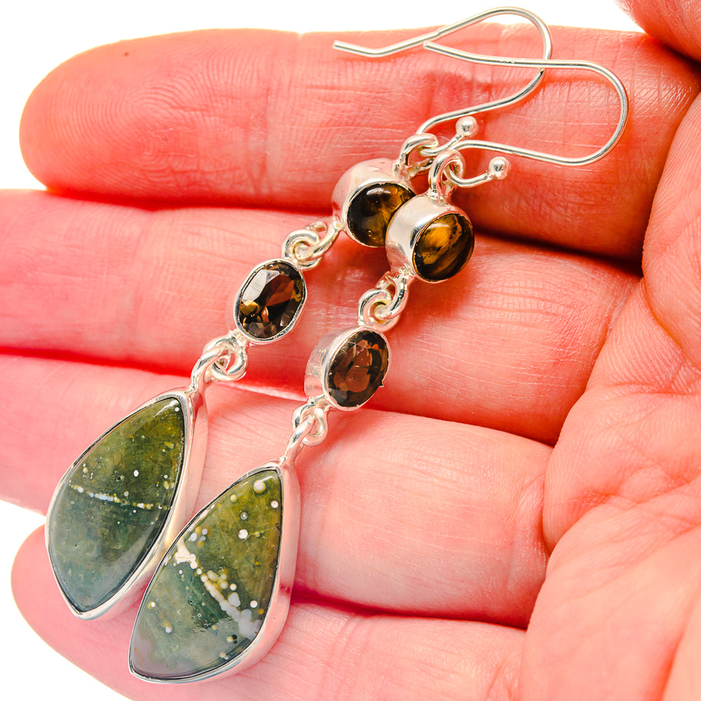 Ocean Jasper Earrings handcrafted by Ana Silver Co - EARR423232