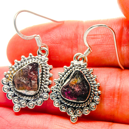Watermelon Tourmaline Earrings handcrafted by Ana Silver Co - EARR423248