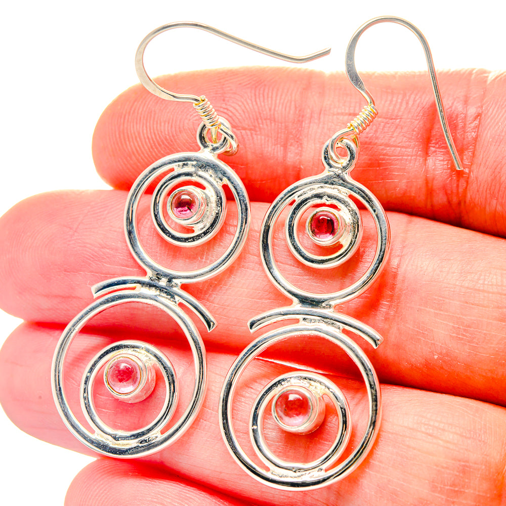Pink Tourmaline Earrings handcrafted by Ana Silver Co - EARR423257