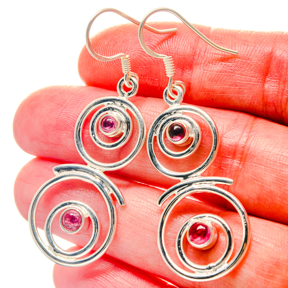 Pink Tourmaline Earrings handcrafted by Ana Silver Co - EARR423262