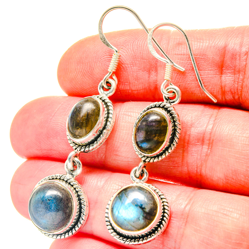 Labradorite Earrings handcrafted by Ana Silver Co - EARR423266