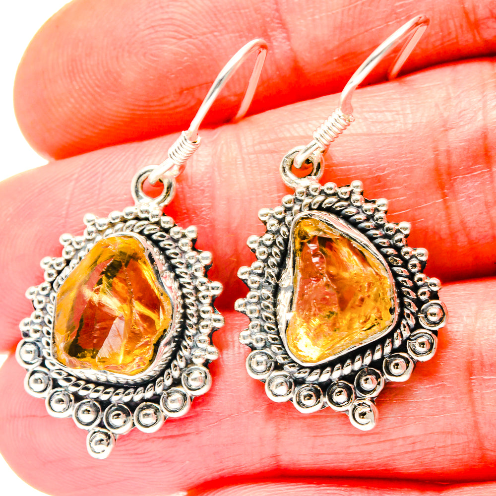 Citrine Earrings handcrafted by Ana Silver Co - EARR423268