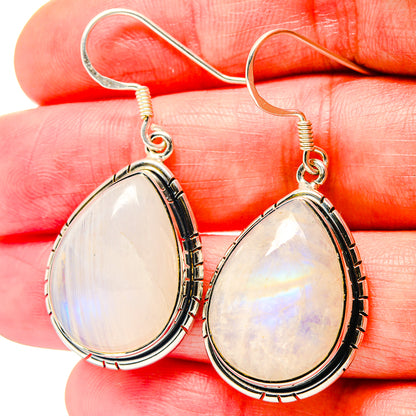 Rainbow Moonstone Earrings handcrafted by Ana Silver Co - EARR423270