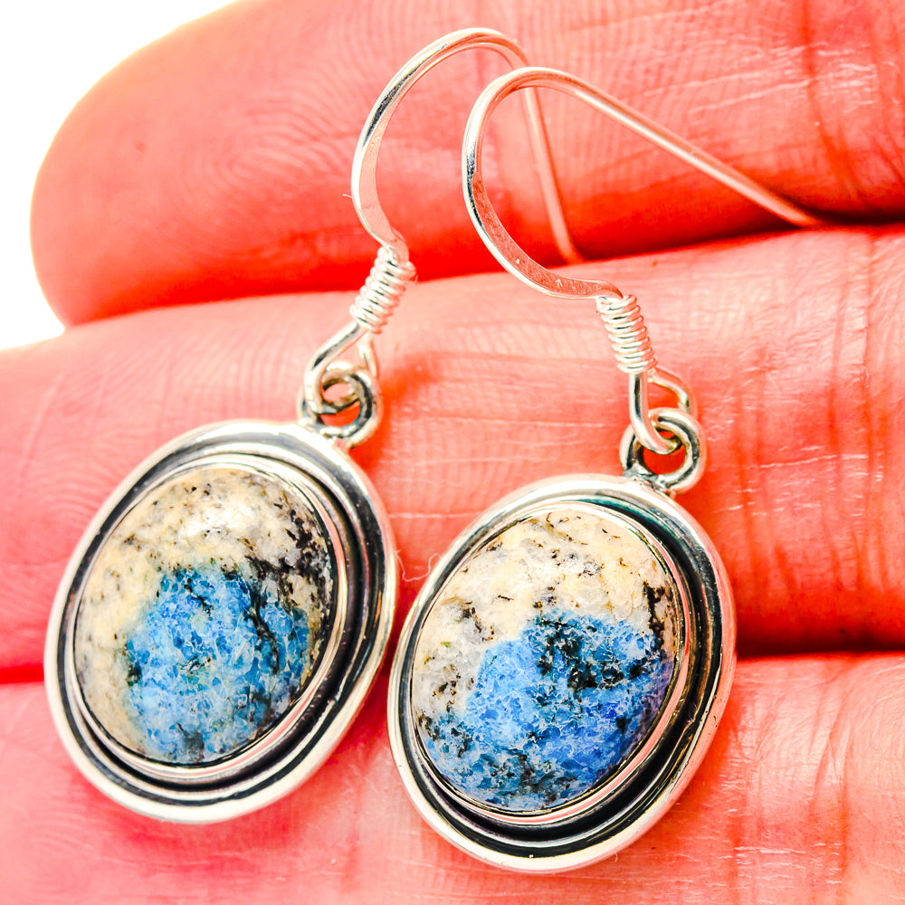 K2 Blue Azurite Earrings handcrafted by Ana Silver Co - EARR423271