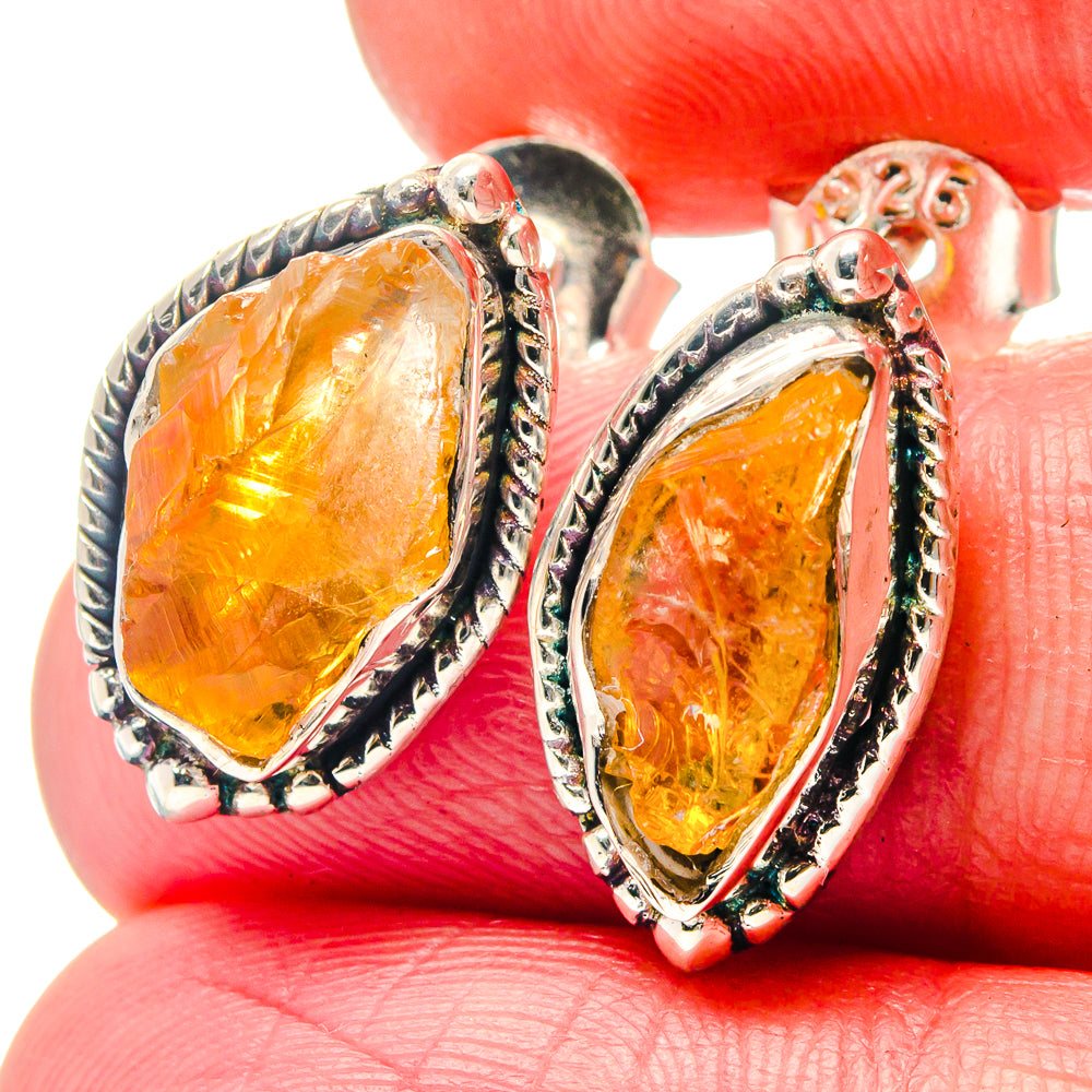 Citrine Earrings handcrafted by Ana Silver Co - EARR423278