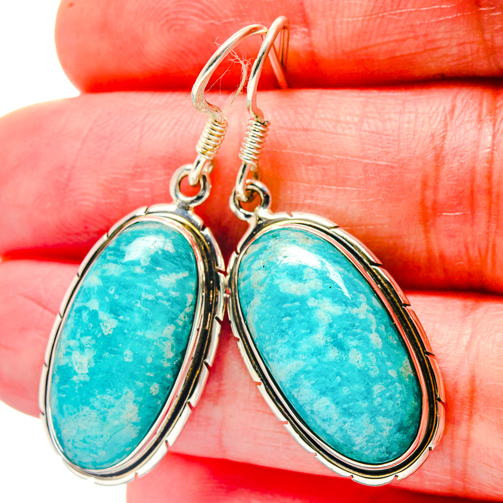 Amazonite Earrings handcrafted by Ana Silver Co - EARR423284