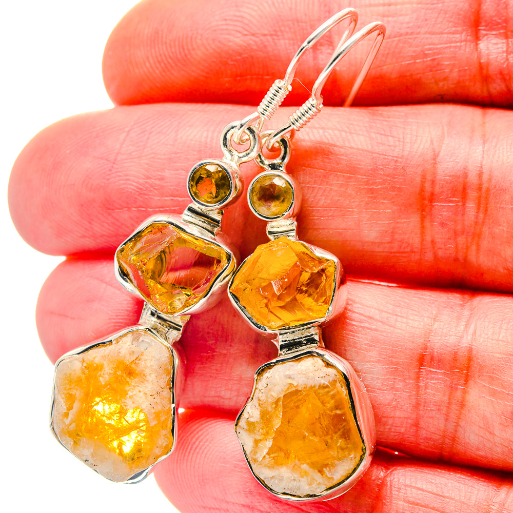 Citrine Earrings handcrafted by Ana Silver Co - EARR423285