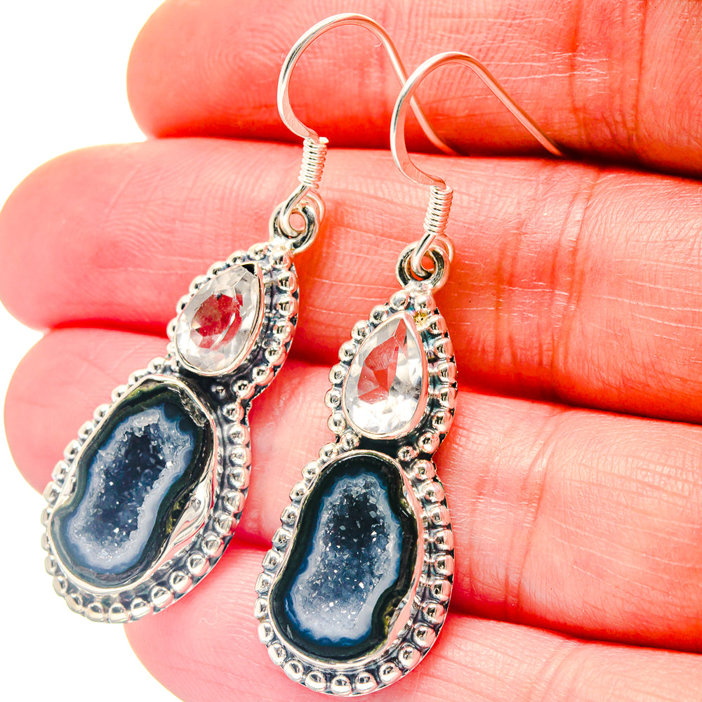 Coconut Geode Slice Earrings handcrafted by Ana Silver Co - EARR423291