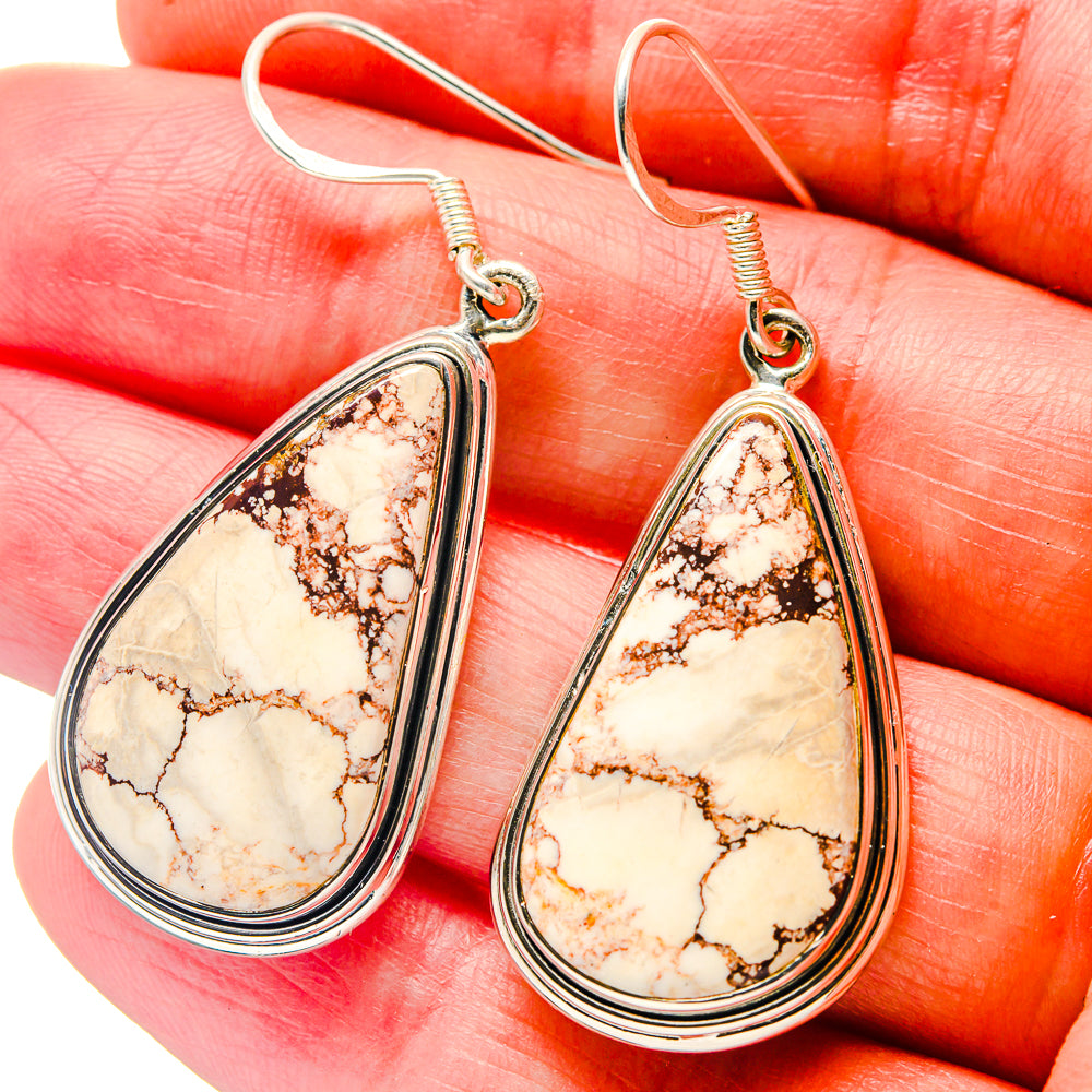 Wild Horse Jasper Earrings handcrafted by Ana Silver Co - EARR423293