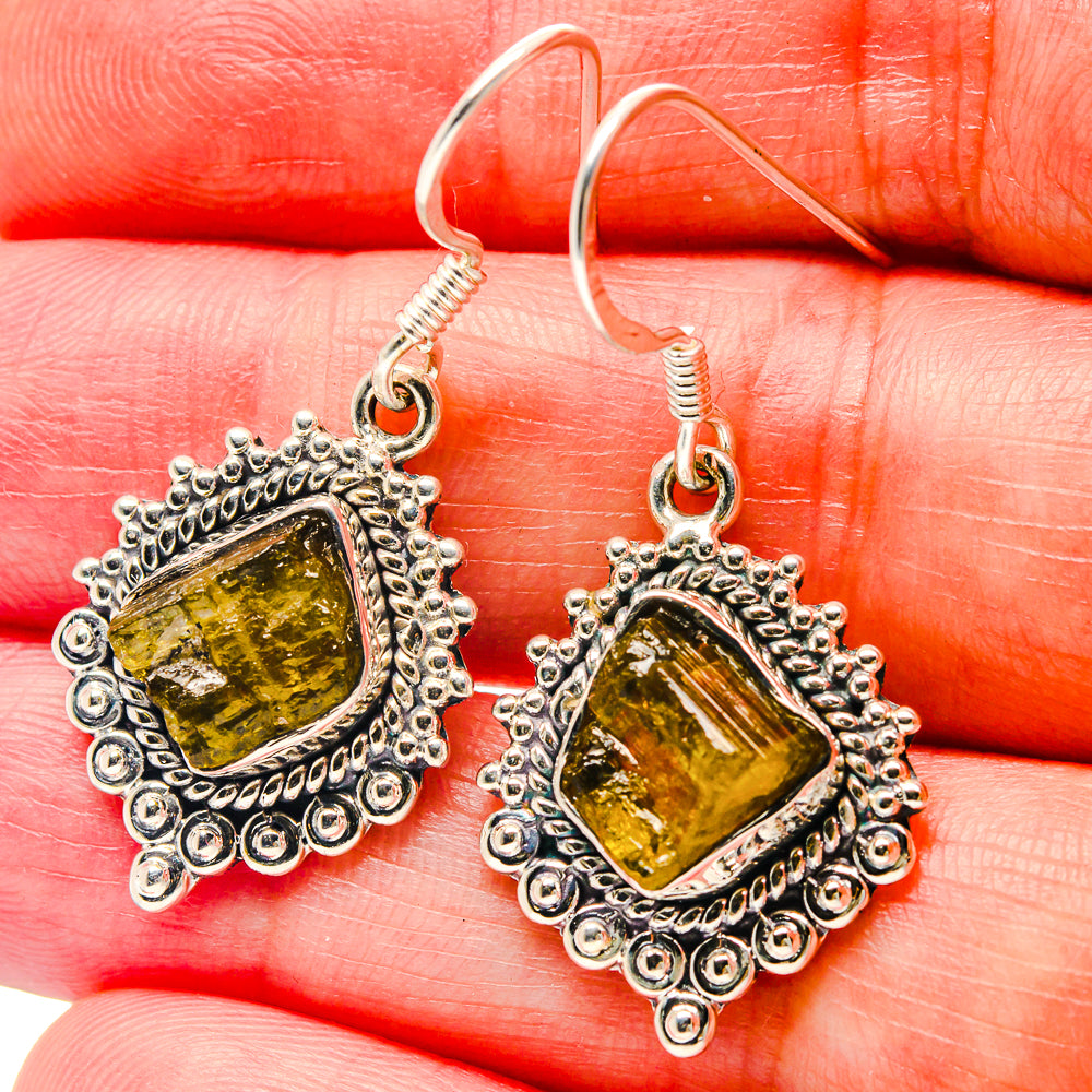 Green Tourmaline Earrings handcrafted by Ana Silver Co - EARR423294