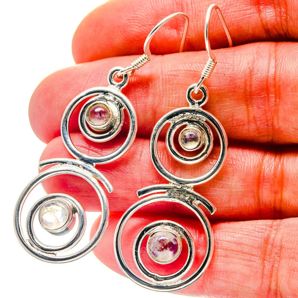 Rainbow Moonstone Earrings handcrafted by Ana Silver Co - EARR423296