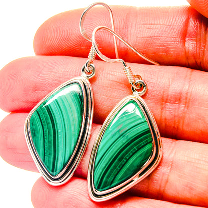 Malachite Earrings handcrafted by Ana Silver Co - EARR423299