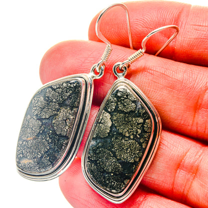 Pyrite Agate Earrings handcrafted by Ana Silver Co - EARR423310