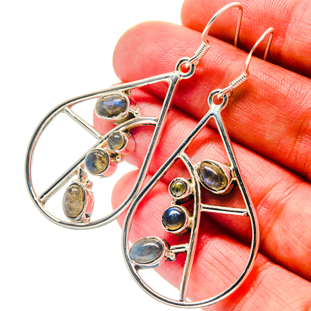 Labradorite Earrings handcrafted by Ana Silver Co - EARR423312