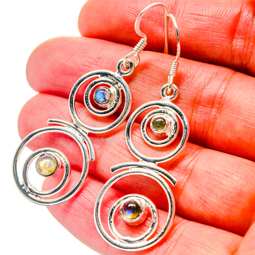 Labradorite Earrings handcrafted by Ana Silver Co - EARR423316