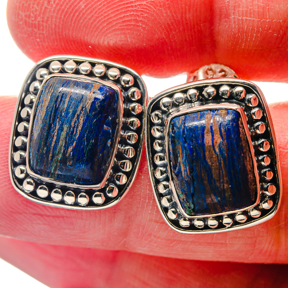 Azurite Earrings handcrafted by Ana Silver Co - EARR423333