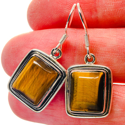 Tiger Eye Earrings handcrafted by Ana Silver Co - EARR423335