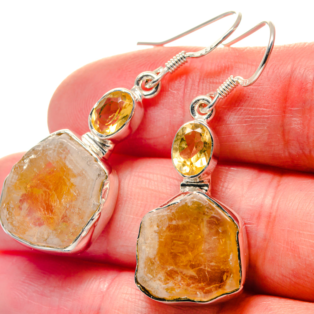 Citrine Earrings handcrafted by Ana Silver Co - EARR423347