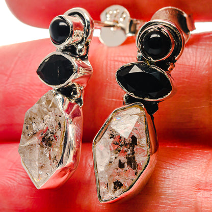 Herkimer Diamond Earrings handcrafted by Ana Silver Co - EARR423358