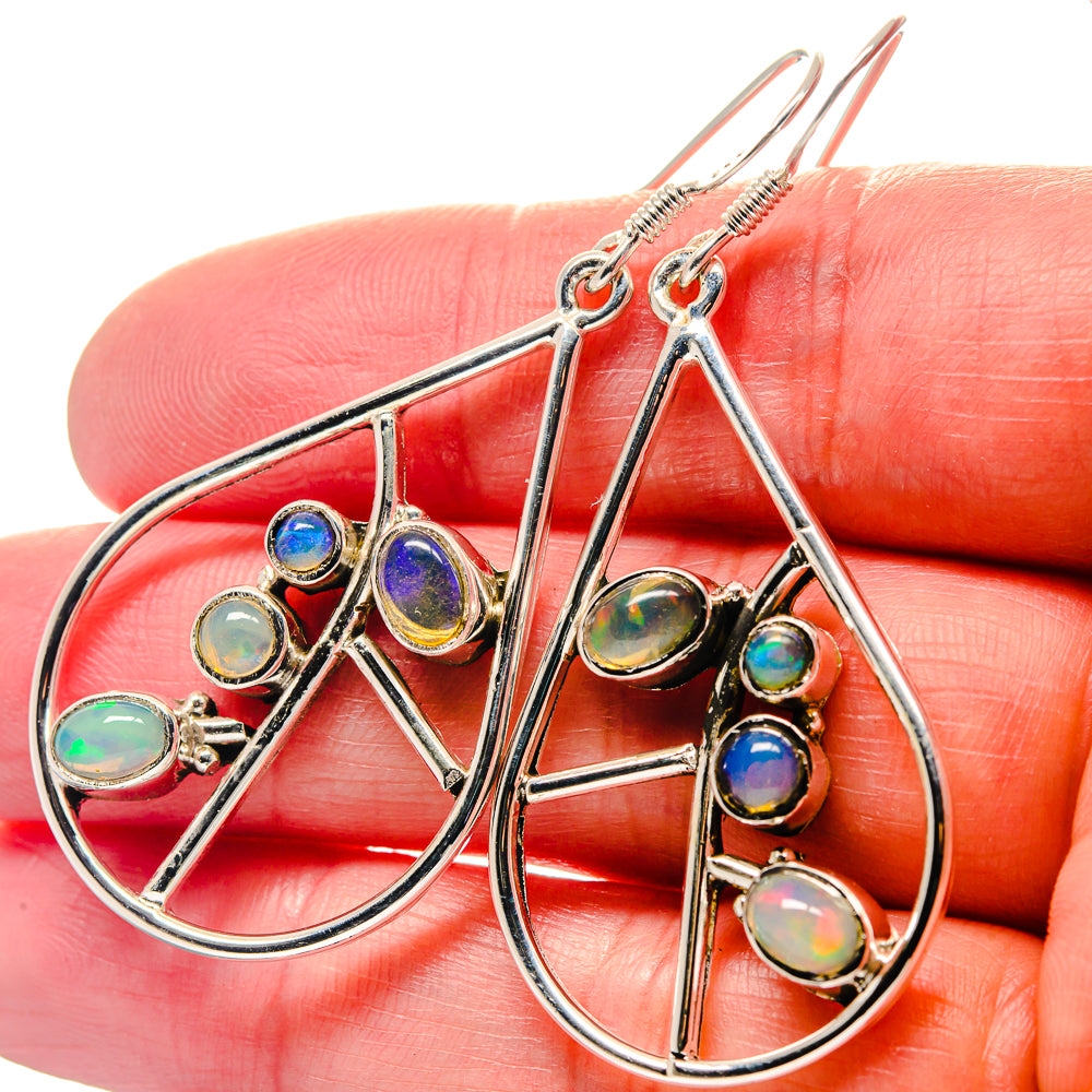 Ethiopian Opal Earrings handcrafted by Ana Silver Co - EARR423359