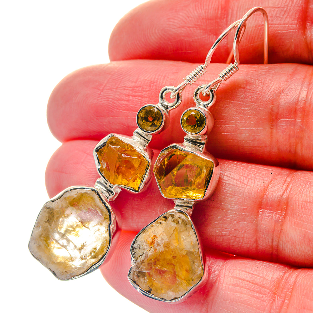 Citrine Earrings handcrafted by Ana Silver Co - EARR423366