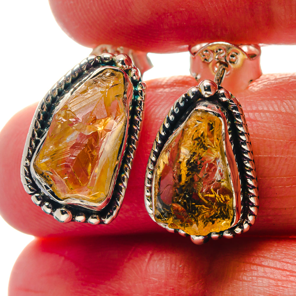Citrine Earrings handcrafted by Ana Silver Co - EARR423376