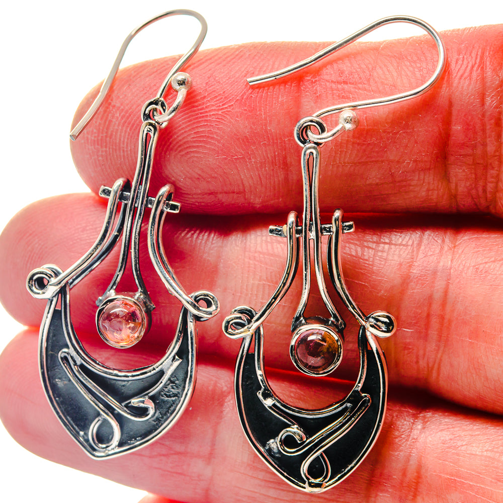 Pink Tourmaline Earrings handcrafted by Ana Silver Co - EARR423377