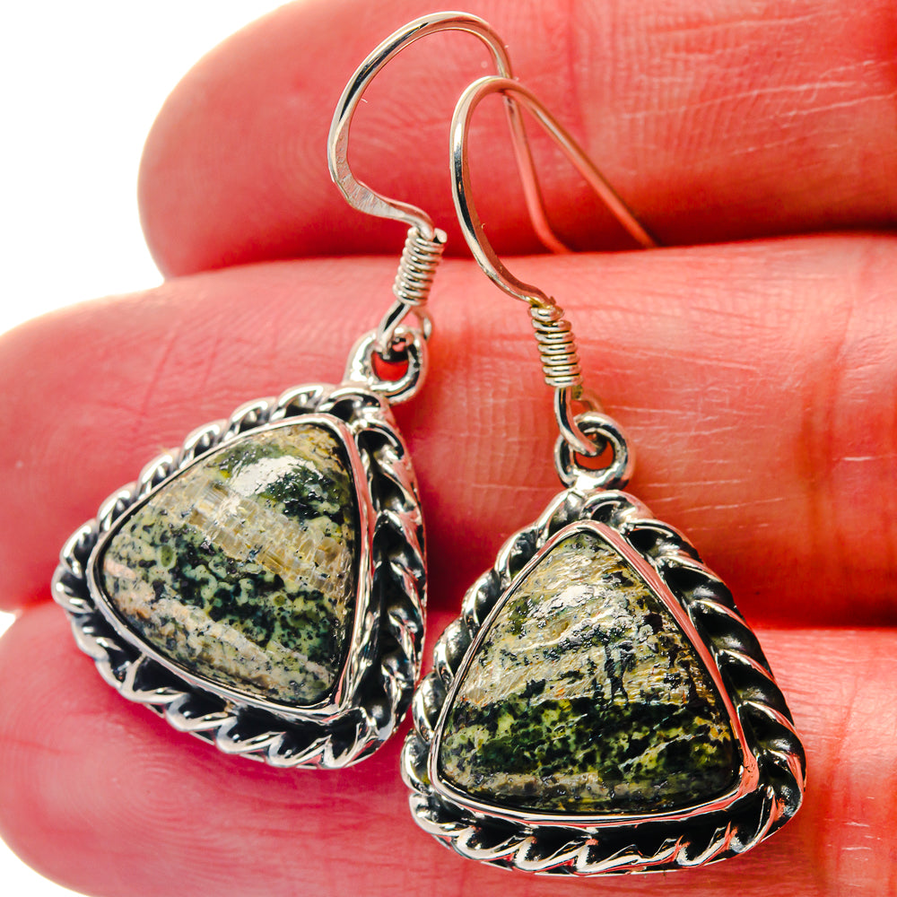 Lizard Jasper Earrings handcrafted by Ana Silver Co - EARR423378