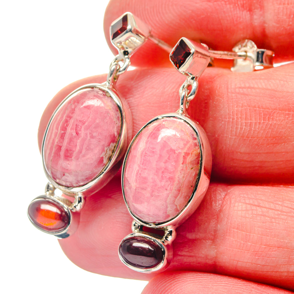 Rhodochrosite Earrings handcrafted by Ana Silver Co - EARR423386