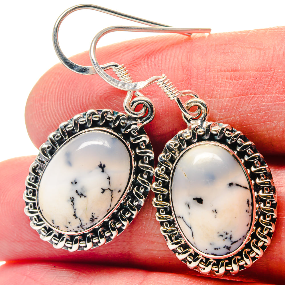 Dendritic Opal Earrings handcrafted by Ana Silver Co - EARR423387