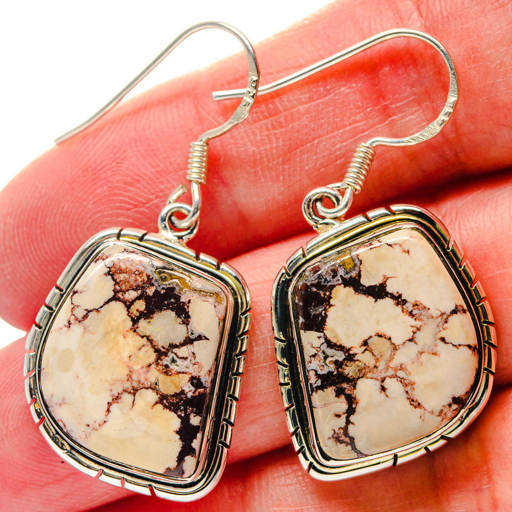 Wild Horse Jasper Earrings handcrafted by Ana Silver Co - EARR423393