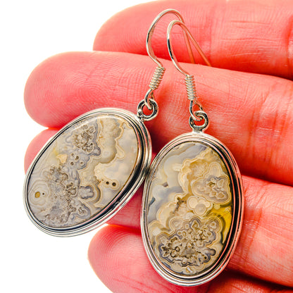 Laguna Lace Agate Earrings handcrafted by Ana Silver Co - EARR423398