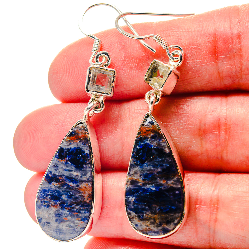 Sodalite Earrings handcrafted by Ana Silver Co - EARR423413