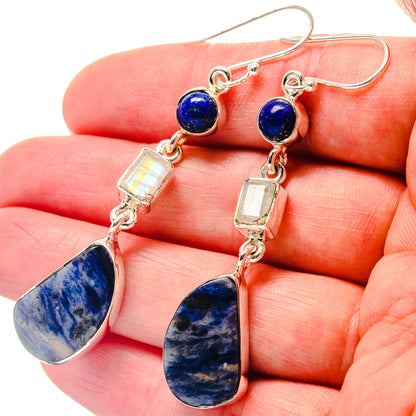 Sodalite Earrings handcrafted by Ana Silver Co - EARR423417