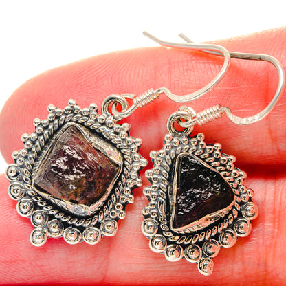 Picasso Jasper, Tektite, White Quartz Pendants handcrafted by Ana Silver Co - EARR423465